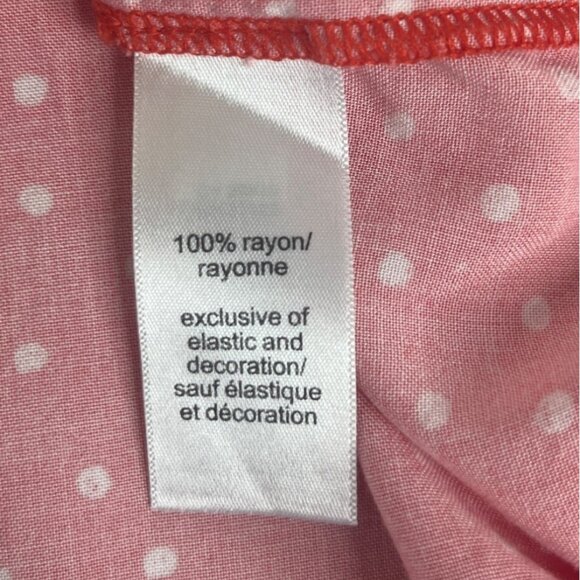 Maurices Off Shoulder Blouse Shirt Womens 1X Orange Polkadots Embroidered - Picture 9 of 10